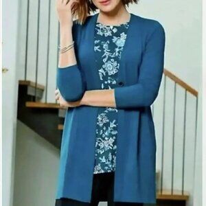 NWT J. Jill Wearever Collection One Button Cardigan Size Large
